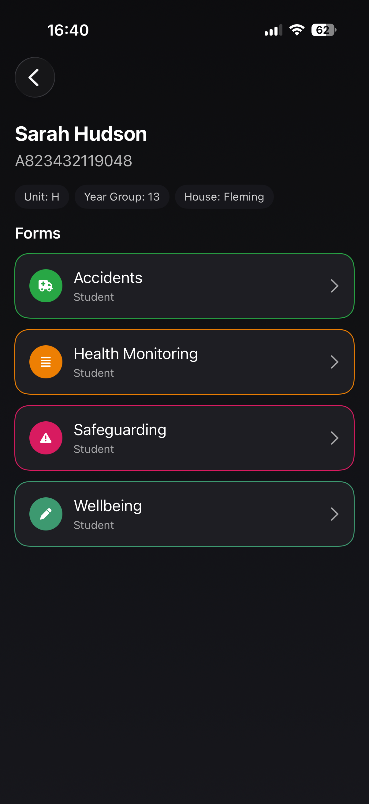 RecordMy app notification centre screen