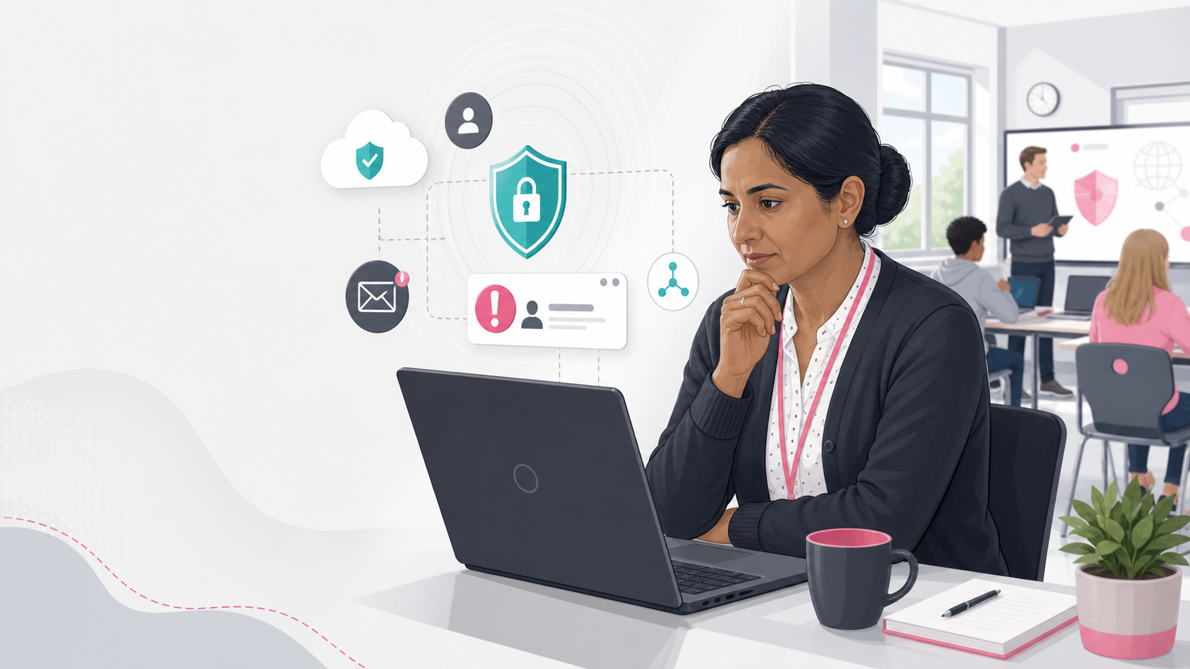 Education cyber security artwork from the Cyber Security Education 2026 course