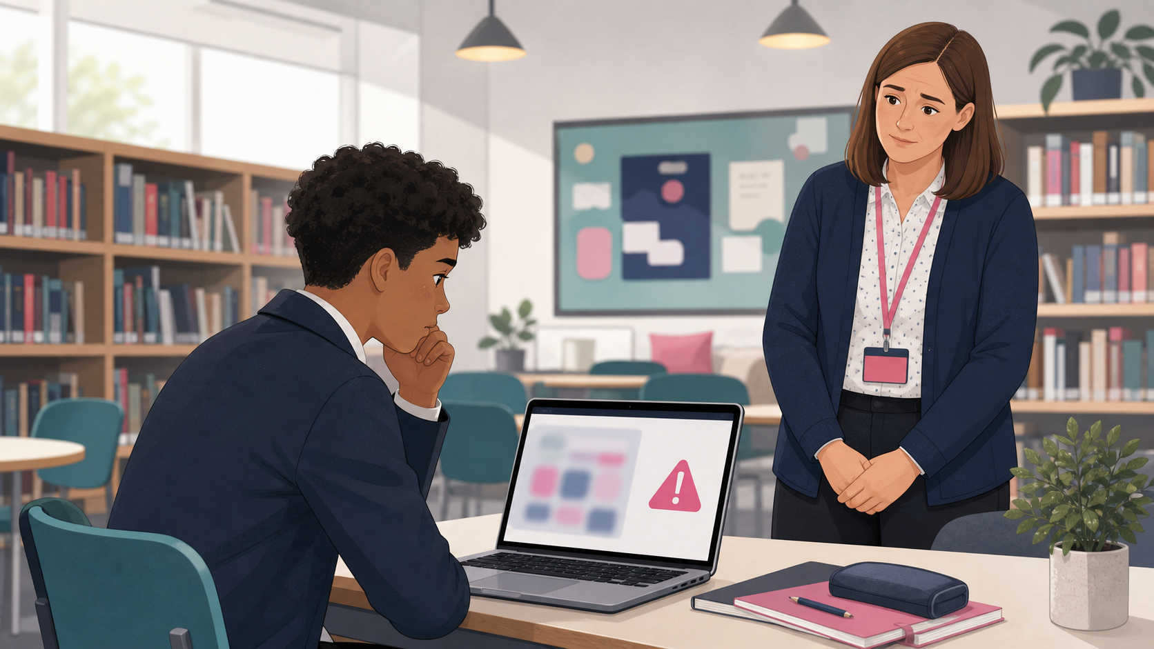 Online and AI safety artwork from the Keeping Children Safe Online 2026 course